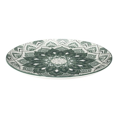 Green Mandala 12-Piece Dinnerware Set - Porcelain | Senbonsplans Dakar