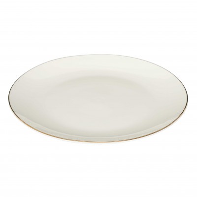 Assiette Creuse Porcelaine Blanche Liseré Décoratif | Senbonsplans Dakar