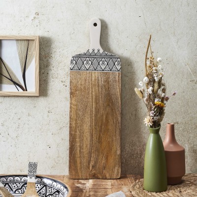 Mango Wood Presentation Board Dune Noir 50cm | Senbonsplans Dakar