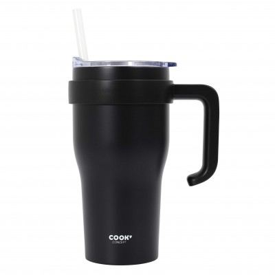 Insulated Tumbler with Straw and Handle – Large Capacity
