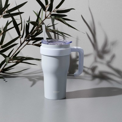 Insulated Tumbler with Straw and Handle – Large Capacity