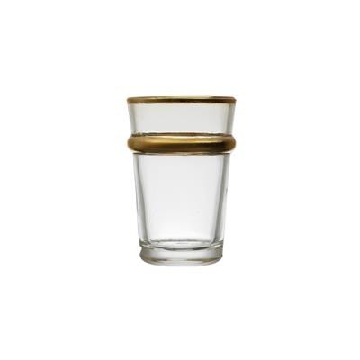 Beldi Tea Glass with Gold Rim - Moroccan Style | Senbonsplans Dakar