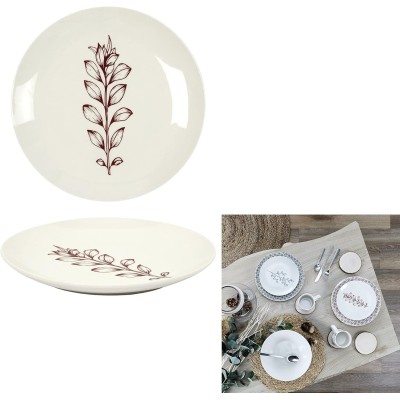 Assiette cottage en porcelaine rouge
