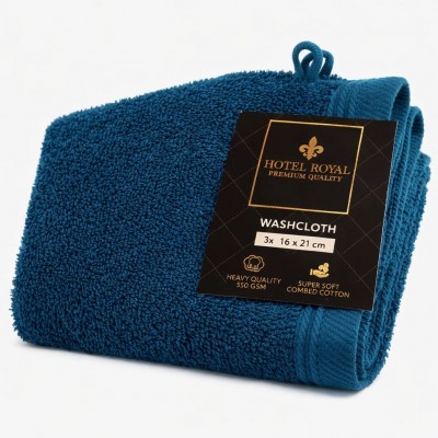 Lot de 3 Gants de toilette en coton éponge