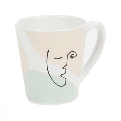 Mug en porcelaine Saumon/Vert