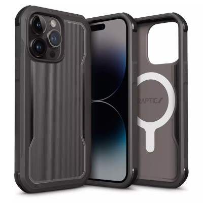 Coque Raptic Fort Built iPhone 14 Pro Noir – MagSafe Qualité Militaire