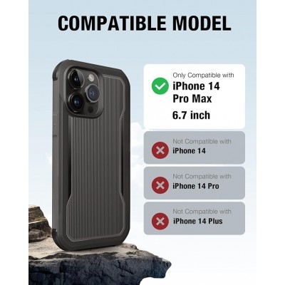 Raptic Fort Built Case iPhone 14 Pro Max Black – MagSafe Shockproof |