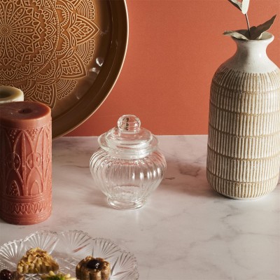 Bonbonnière en verre arrondie 10cm