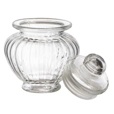 Bonbonnière en verre arrondie 10cm