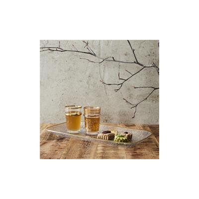 Verre à Thé Beldi Liseré Doré - Set Marocain | Senbonsplans Dakar