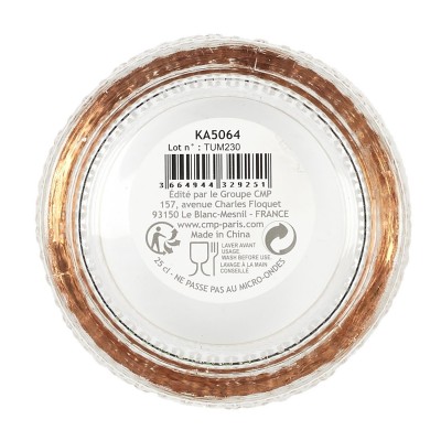 Verre en verre avec bord doré 25cl