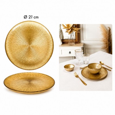 Gold Glass Plate 21cm | Dakar, Senegal