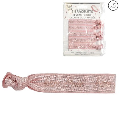 Lot de 5 bracelets Team Bride