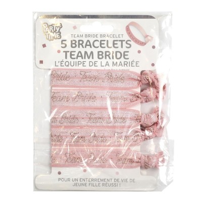 Lot de 5 bracelets Team Bride