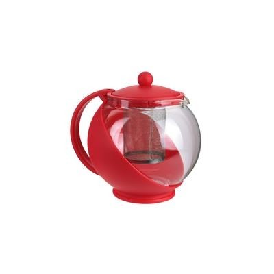 Théière en verre avec infuseur en acier inoxydable