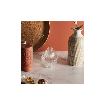 ROUNDED GLASS CANDY DISH 10 cm