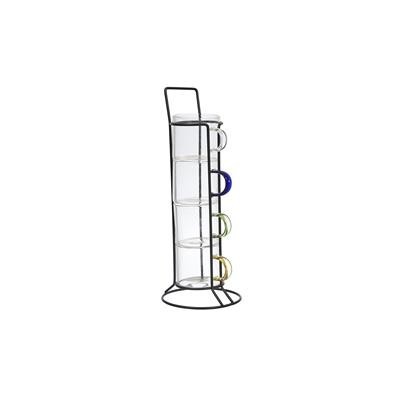 TASSE D’ESPRESSO EN VERRE X4 AVEC SUPPORT