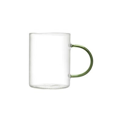 MUG EN VERRE À STRILLE AVEC POIGNÉE COLORÉE