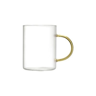 STRILLE GLASS MUG WITH COLOURED HANDLE
