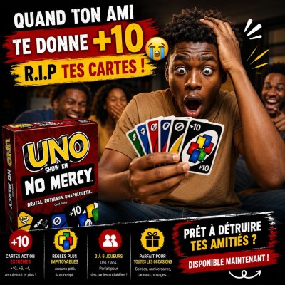 UNO No Mercy | Jeu de Cartes Original - Livraison Dakar Sénégal