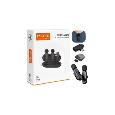 α'Gold Plus 2-in-1 Dual Wireless Lavalier Microphone Kit (Type-C)