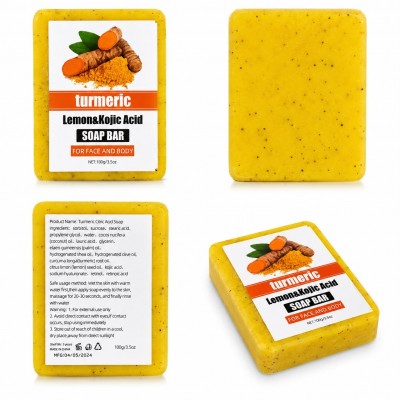 Savon à l'acide kojique, curcuma et citron