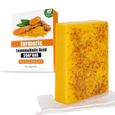 Savon à l'acide kojique, curcuma et citron