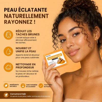 Savon au curcuma et à l’acide kojique