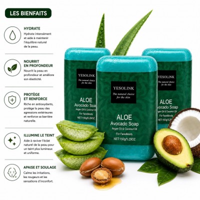 Savon à l’aloe vera et à l’avocat