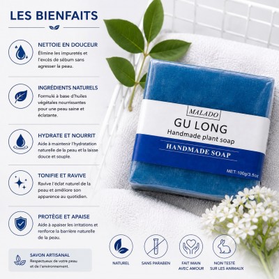 Savon Gu Long Malado | Savon végétal visage et corps