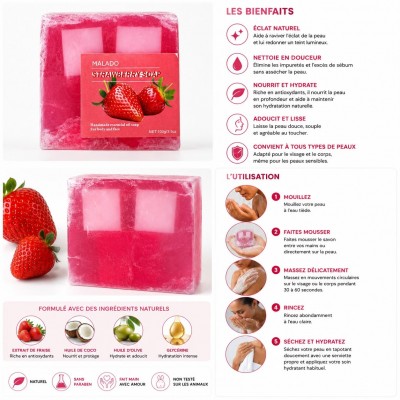 Malado strawberry soap