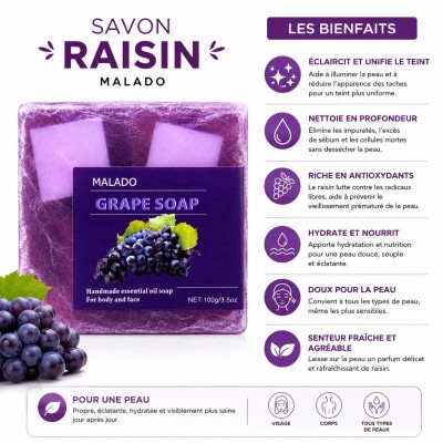 Savon au raisin Malado