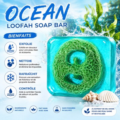 Ocean salt loofah soap