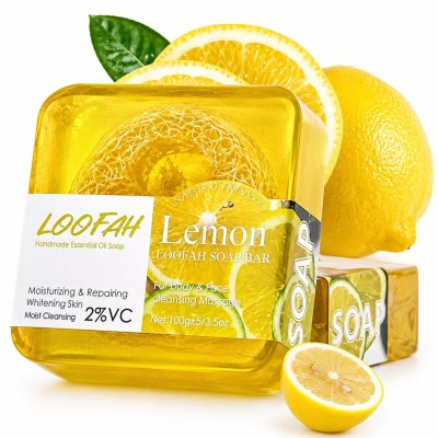 Savon au citron et à la loofah