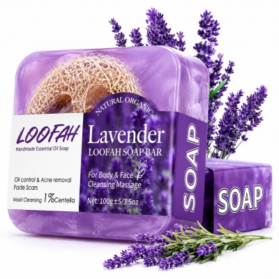 Lavender loofah soap
