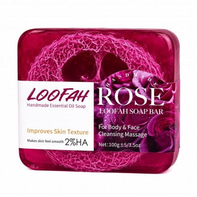Rose loofah soap