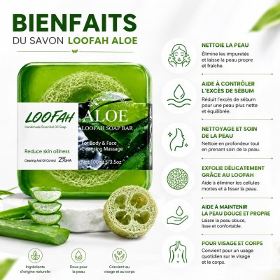 Savon à l’aloe vera et à la loofah