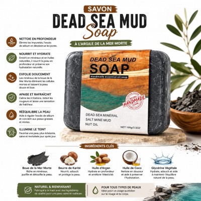 Savon à la boue de la mer Morte