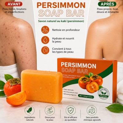 Savon au Kaki Persimmon 100g | Visage & Corps – Sénégal