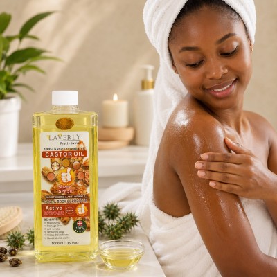 Huile de Ricin Laverly 1000 ml | Soin Visage & Corps