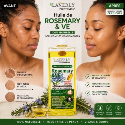Laverly Rosemary & VE Oil 1000ml | Face & Body