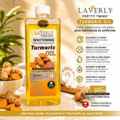 Huile de Curcuma Laverly | Visage & Corps 1000 ml