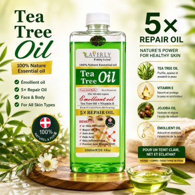 Huile Tea Tree Laveryl 1000 ml | Visage & Corps Sénégal