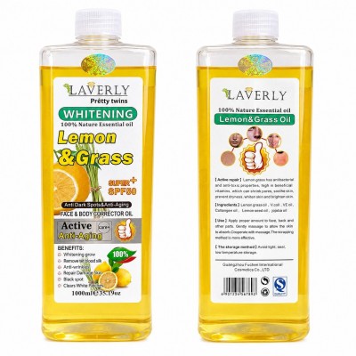Huile éclaircissante Laverly citron et citronnelle 1000 ml