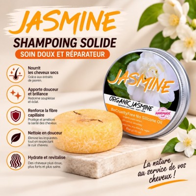 Shampoing Solide Jasmin 60 g | Cheveux Secs Sénégal