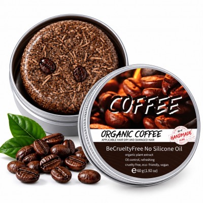 Shampoing Solide au Café 60 g | Cheveux Secs & Abîmés