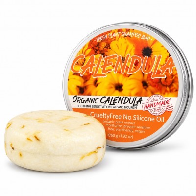 Shampoing Solide Calendula 60 g | Cheveux Sensibles Sénégal