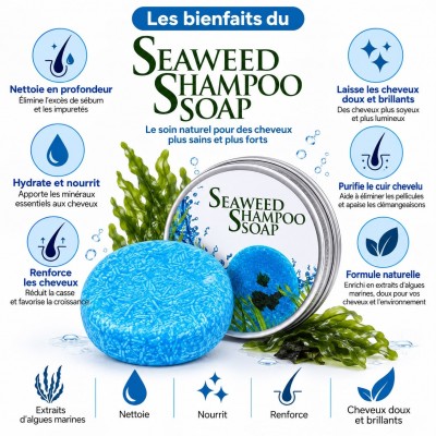 Seaweed Solid Shampoo 55 g | Senbonsplans