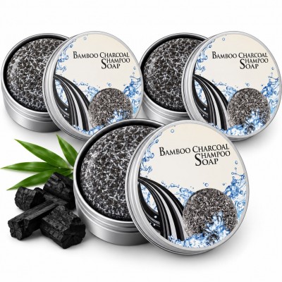 Bamboo Charcoal Solid Shampoo 60 g | Senbonsplans