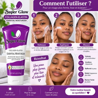 Super Glow Crème Visage Collagène-Élastine 170 g – Sénégal